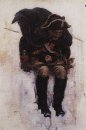 Soldat descendant de la montagne enneigée 1898
