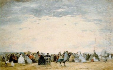 Het strand van Trouville 1865