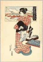 Beauty and Sumida River - Edo Meisho Bijin Awase