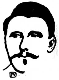 Retrato do escritor belga poeta e dramaturgo Maurice Maeterlin