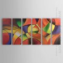 Hand-painted Abstract Oil Painting - Set of 6