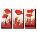 Conjunto de 3 - Pintura a óleo floral pintados à mão