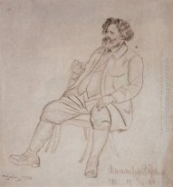 Retrato de M Un Voloshin 1924