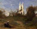 Landscape With A White Tower Souvenir Of Crecy