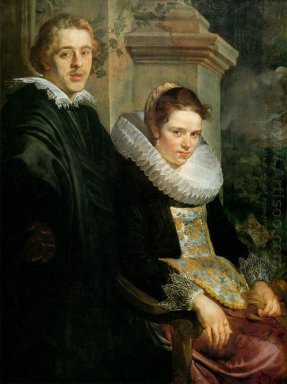Portrait d\'un jeune couple marié 1620