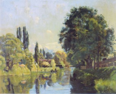 De Aarekanal bij Thun 1879