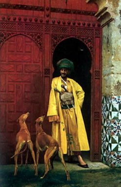 Ein Araber und sein Hund