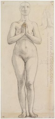 Studie av The Naked Holy Isabella av Frankrike