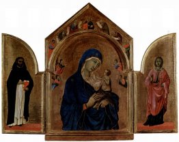 London Triptych Madonna Dengan Malaikat Dan Nabi 1305