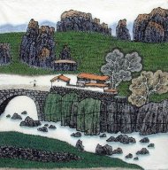 A Courtyard in the Mountain - Chinese Painting
