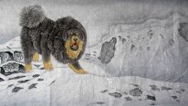 Собака - китайской живописи