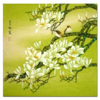 Fågel och blomFreeHand - kinesisk målning