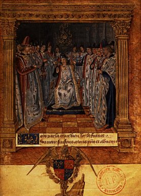 Louis XI préside un chapitre 1470