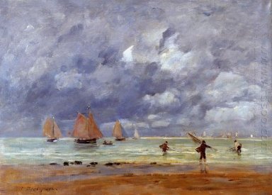 Les pêcheurs et les voiliers à Trouville 1892