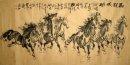 Häst-Antique Papper - kinesisk målning