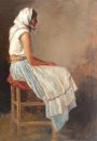 Paysanne avec White Foulard