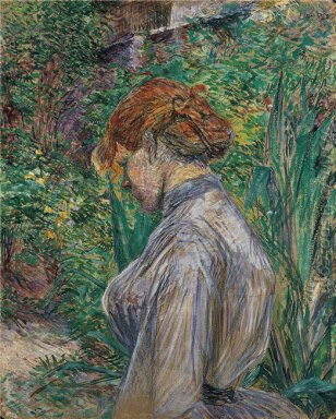 Red Headed Woman In The Garden Of Monsieur Foret