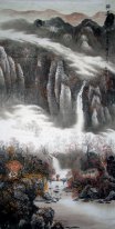Moutains Dan Awan - Lukisan Cina