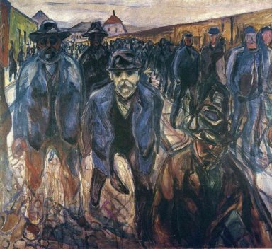 Arbeiter auf dem Heimweg 1915
