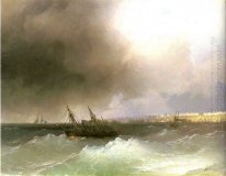 Voir d'Odessa de la mer 1865