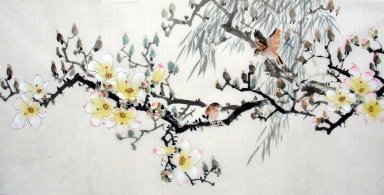 Oiseaux et fleurs - Peinture chinoise