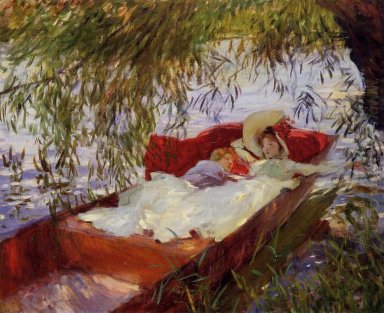 Two Women Asleep In A Punt Under The Willows 1887