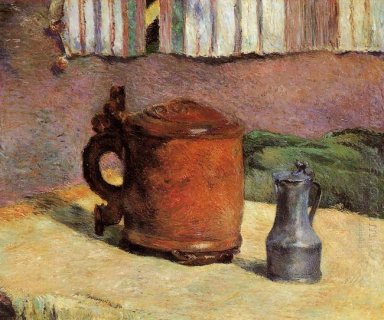 cruche d\'argile et à IRIN tasse 1880