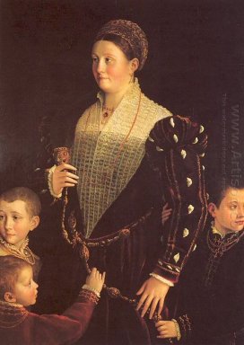 Camilla Gonzaga med sina tre söner