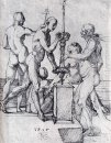 manliga och kvinnliga naken 1516