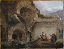 Washerwomen i ruinerna av Colosseum