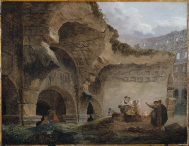 Wasvrouwen in de ruïnes van het Colosseum