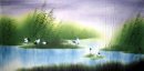 Crans in de wetlands - Chinees schilderij