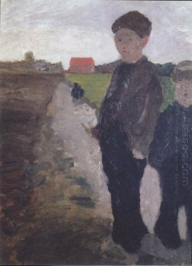 Två pojkar på Moorkanal