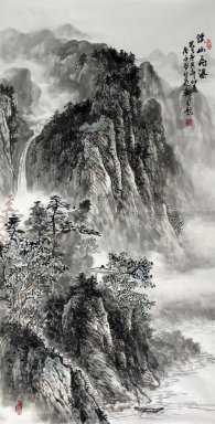 Bergen en water - Chinees schilderij