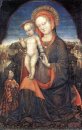De Madonna van nederigheid aanbeden door Leonello D Este