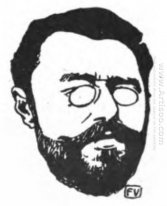 Portrait de l'écrivain français Francis Jammes 1898