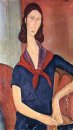 Жанна Эбютерн с шарфом 1919