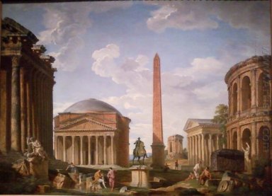 Romano Capriccio: El Panteón y Otros Monumentos