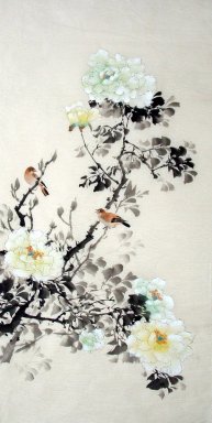 Oiseaux et fleurs - Peinture chinoise