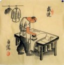 Oude Beijingers op maat - Chinees schilderij