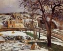 el efecto de la nieve en l Hermitage Pontoise 1875