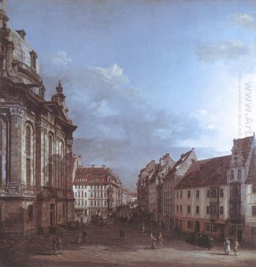 Dresda Il Frauenkirche And The Rampische Gasse