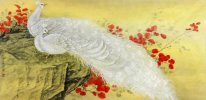 Peinture chinoise - paon Sideways