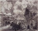 Городской пейзаж с тройкой