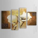 Hand-painted Oil Painting Floral Calla Lily - Set of 4 1302-FL00