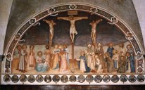 Crucifixion och Saints 1442
