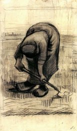 Mulher que levanta Batatas camponesas 1885