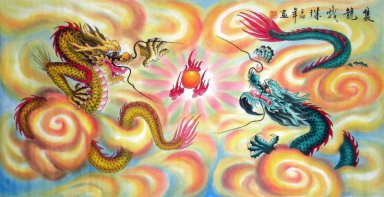 Dragon - kinesisk målning