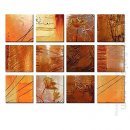 Hand-painted Abstract Oil Painting - Set of 12