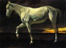 белый конь и закат